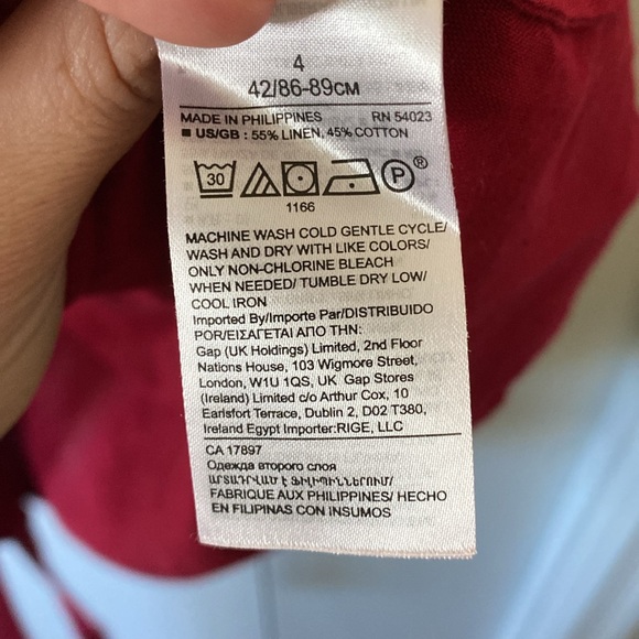 Banana Republic Red Linen Wrap Dress - Picture 4 of 6